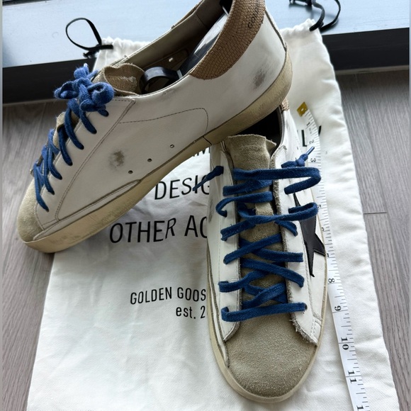Golden Goose White and Blue Men's Sneakers 42EU - Picture 4 of 9